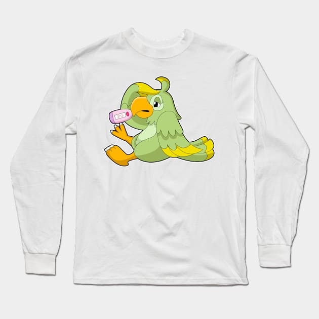 Parrot with Clinical thermometer Long Sleeve T-Shirt by Markus Schnabel